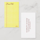 Carte De Visite Tampon (Devant / Derrière)