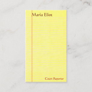 Carte De Visite Tampon (sténographe judiciaire, greffier,