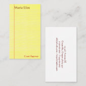 Carte De Visite Tampon (sténographe judiciaire, greffier, (Devant / Derrière)