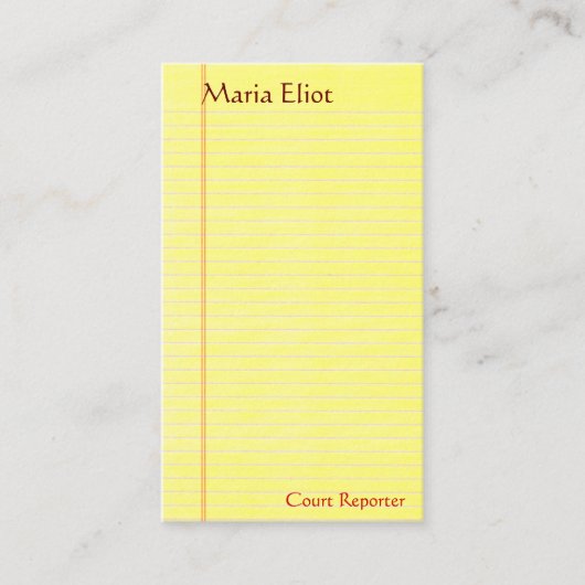 Carte De Visite Tampon (sténographe judiciaire, greffier, (Devant)