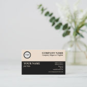 Carte De Visite Tan and Black Color Blocks Generic (Debout devant)