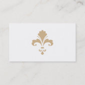 Carte De Visite Tan Brown Fleur de lis (Dos)