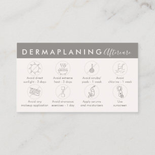 Carte De Visite Tan Cream Dermaplaning Instructions postales