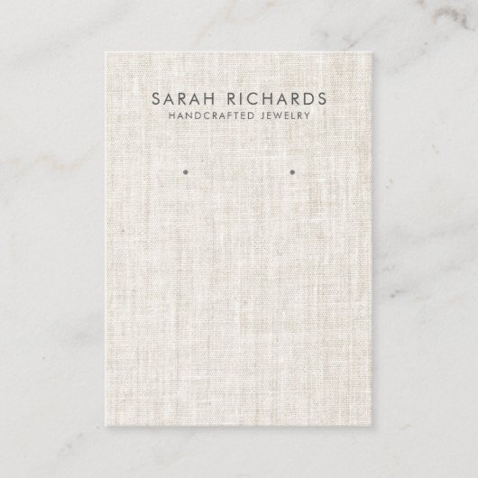 Carte De Visite Tan Lin Beige Imprimer Élégant Écran D'Oreille (Devant)