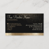 Carte De Visite Tan Spray Bouteille Étincelante Or (Dos)