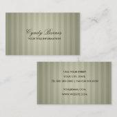 Carte de visite Tan Stripe (Devant / Derrière)