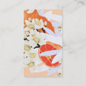 Carte De Visite Tangerine Citrus Floral Botanique Orange Maison (Dos)