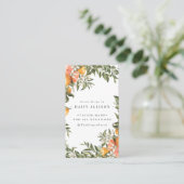 Carte De Visite Tangerine Citrus Orchard Boho Botanique (Debout devant)