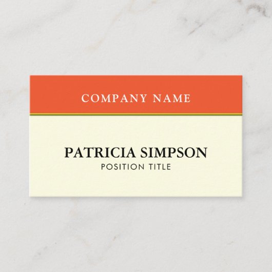 Carte De Visite Tangerine Orange and Beige Cream QR Code Template (Devant)