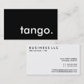 Carte De Visite tango. (Devant / Derrière)
