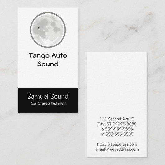 Carte De Visite Tango de Luna de lune (Devant / Derrière)