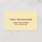 Carte De Visite Tannage (Dos)