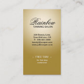 Carte De Visite Tannage maillot de bain Sparkle Zebra Silver Gold (Dos)