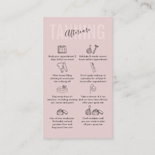 Carte De Visite Tanning Aftercare rose doux