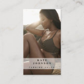 Carte De Visite Tanning Salon Spray Tan Beauté Photo QR Code (Devant)