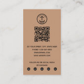 Carte De Visite Tanning Salon Spray Tan Beauté Photo QR Code Logo (Dos)