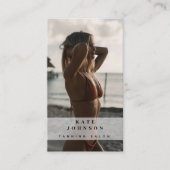 Carte De Visite Tanning Salon Spray Tan Beauté Photo QR Code Logo (Devant)