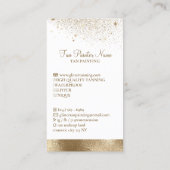 Carte De Visite Tanning Spray Sparkle Gold (Dos)