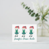 Carte De Visite Tap Dance School customisée Studio Professeur Vert (Debout devant)