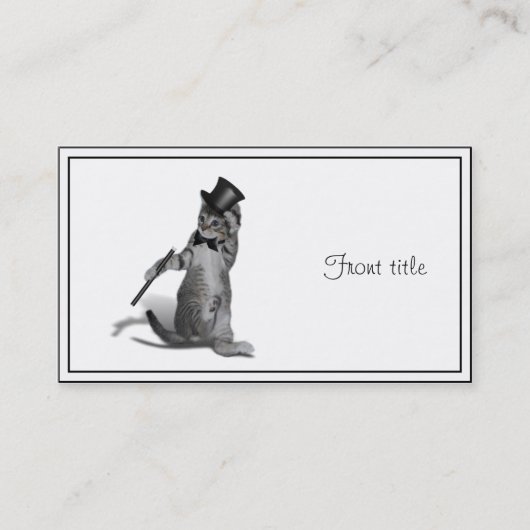 Carte De Visite Tap Dancing Kitten (Devant)
