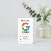 Carte De Visite Tap to Review Google Review QR Code Google Ratings (Debout devant)