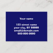 Carte De Visite Tapis collant bleu de yoga (Dos)