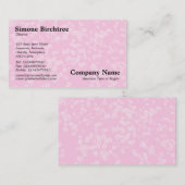 Carte De Visite Tapis de marguerites - rose (Devant / Derrière)