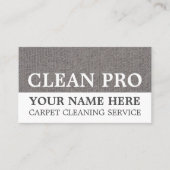 Carte De Visite Tapis Gris, Nettoyeurs De Tapis, Service De Nettoy (Devant)