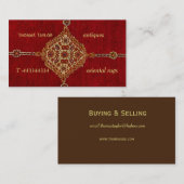 Carte De Visite Tapis persan antique (Devant / Derrière)