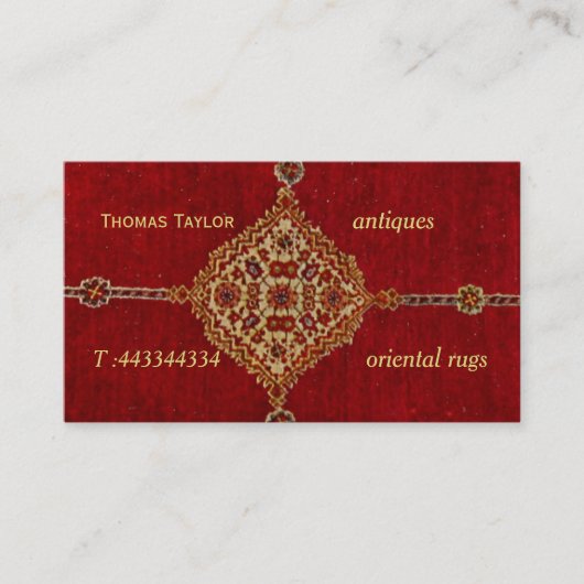Carte De Visite Tapis persan antique (Devant)