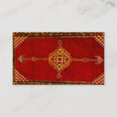Carte De Visite Tapis persan - rouge (Dos)