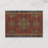 Carte De Visite Tapis Persan Rouge Bleu Classique (Dos)
