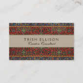 Carte De Visite Tapis Perse Tapis Rouge Bleu classique (Devant)