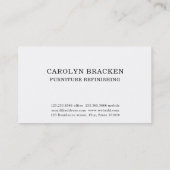 Carte De Visite Tapisserie d'ameublement moderne de meubles de (Dos)