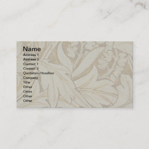 Carte De Visite Tapisserie de Jacinthe de William Morris Botanique
