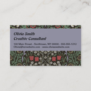 Carte De Visite Tapisserie florale de William Morris Blackthorn