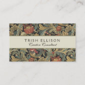 Carte De Visite Tapisserie florale riche Brocade Antique Classique (Devant)