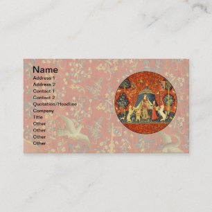 Carte De Visite Tapisserie Médiévale de la Dame et la Licorne : Ar