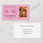 Carte De Visite taqueria / restaurant editable card  (Devant / Derrière)