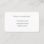 Carte De Visite taqueria / restaurant editable card  (Dos)