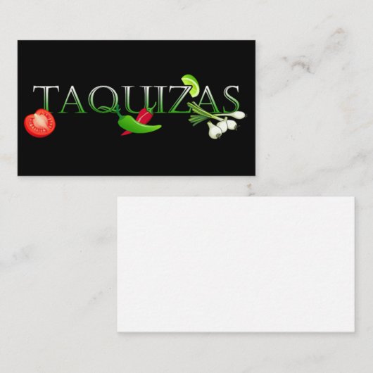 Carte De Visite Taquizas (Devant / Derrière)