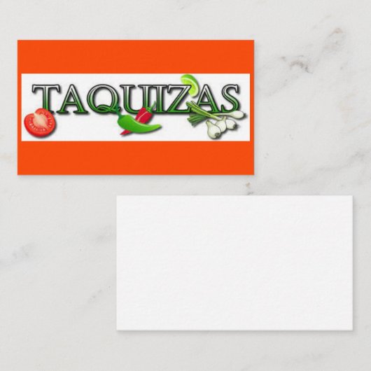 carte de visite taquizas (Devant / Derrière)