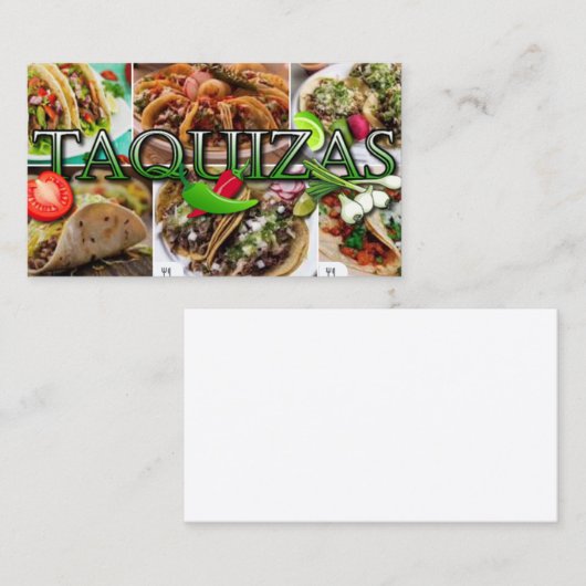 Carte De Visite Taquizas (Devant / Derrière)