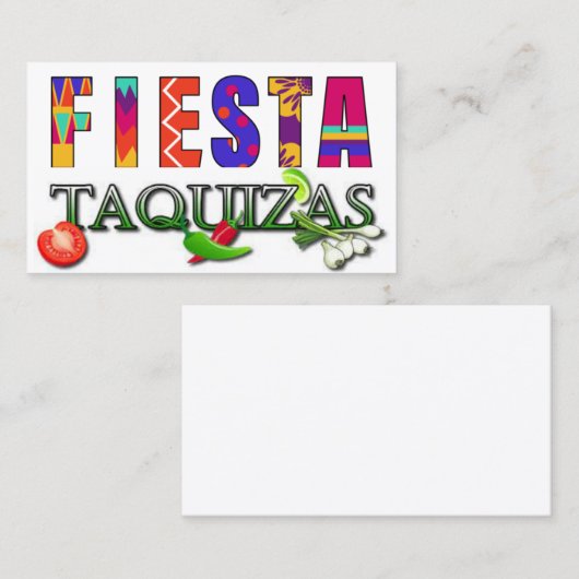 Carte De Visite taquizas (Devant / Derrière)