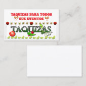 Carte De Visite Taquizas (Devant / Derrière)