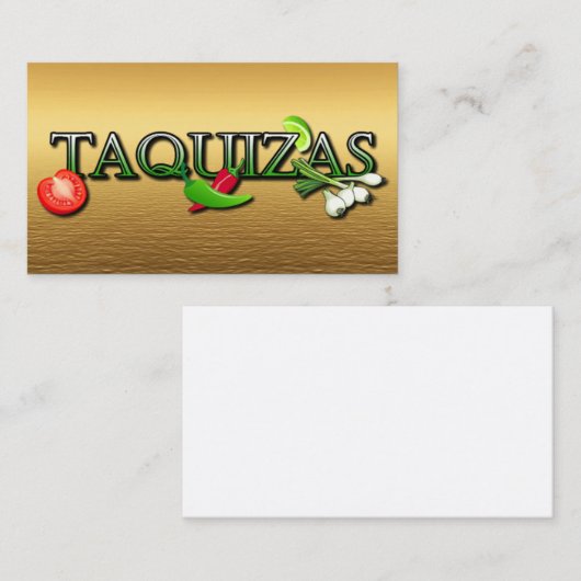 Carte De Visite Taquizas (Devant / Derrière)