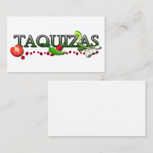 Carte De Visite Taquizas (Devant / Derrière)