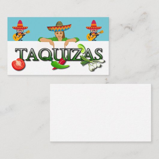 carte de visite taquizas (Devant / Derrière)