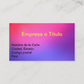 Carte De Visite Tarjeta Comercial - Multicolor (Dos)