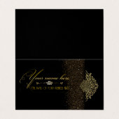 Carte De Visite Tarjeta de visita plegada personalizada negra (Extérieur déplié)